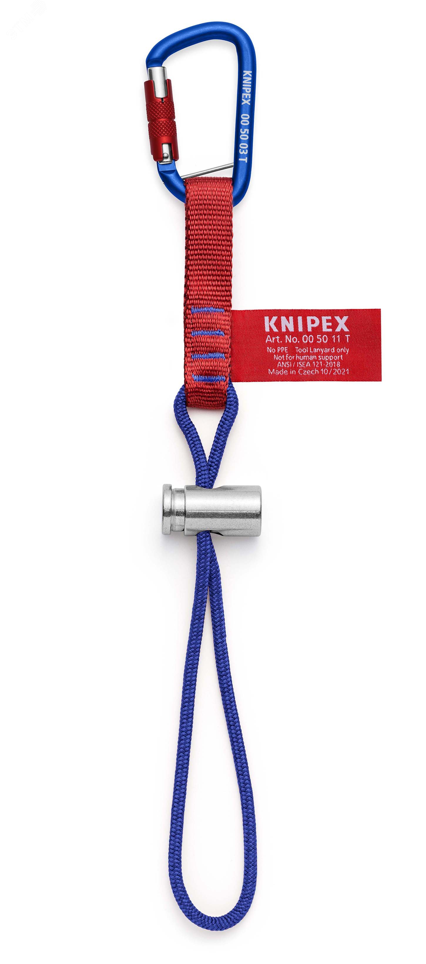 Система страховки инструмента — Ремень 1 шт, карабин 1 шт, нагрузка 6 кг, KNIPEX Tethered Tools