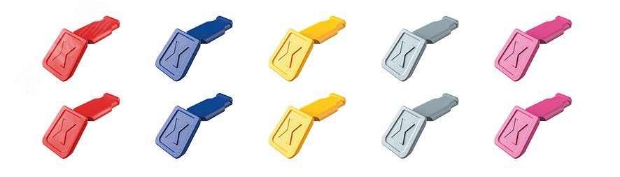 Клипса цветная, 5 цветов Микс 1, 10 шт, для маркировки инструмента KNIPEX, ColorCode Clip