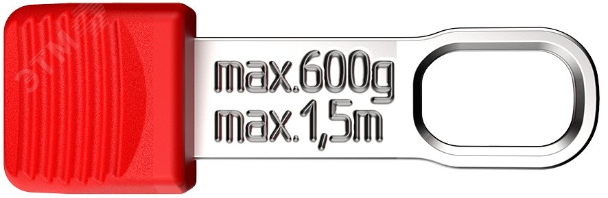 Клипса с ушком для страховочной системы KNIPEX Tethered Tools, красная, 10 шт, TetheredTool Clip