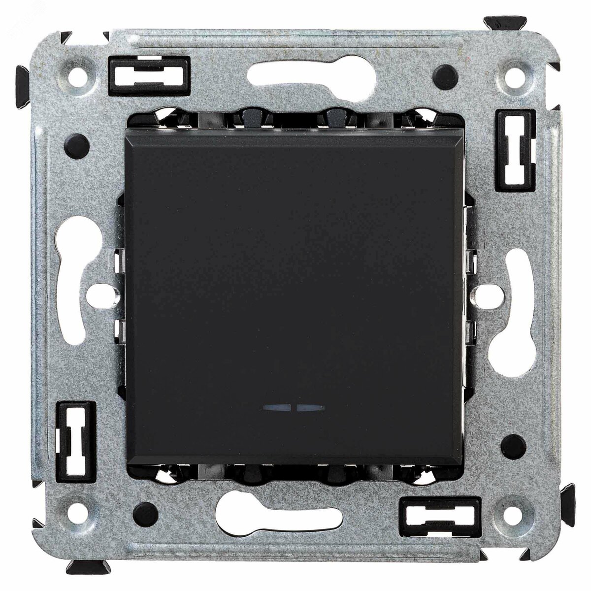 Купить Переключатель одноклавишный в стену, Avanti, Черный матовый в Казани Переключатель одноклавишный в стену, Avanti, Черный матовый