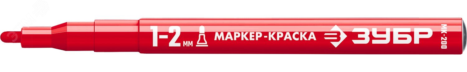 Маркер-краска Профессионал МК-200 круглый наконечник 1-2 мм красный