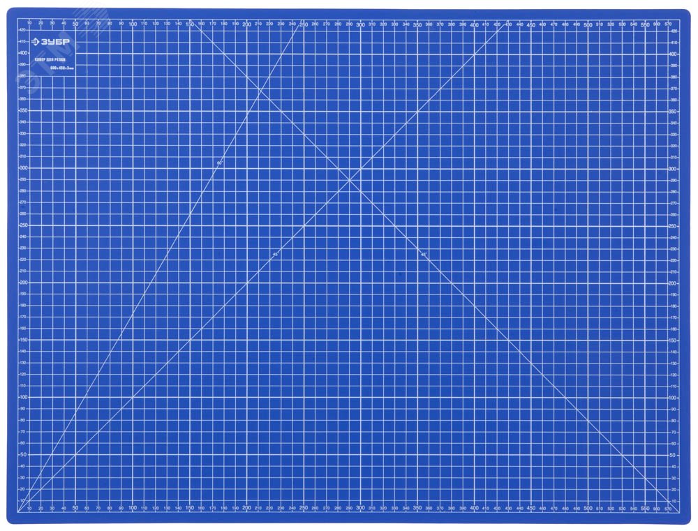 Коврик »ЭКСПЕРТ», непрорезаемый, 3мм, цвет синий, 600х450 мм