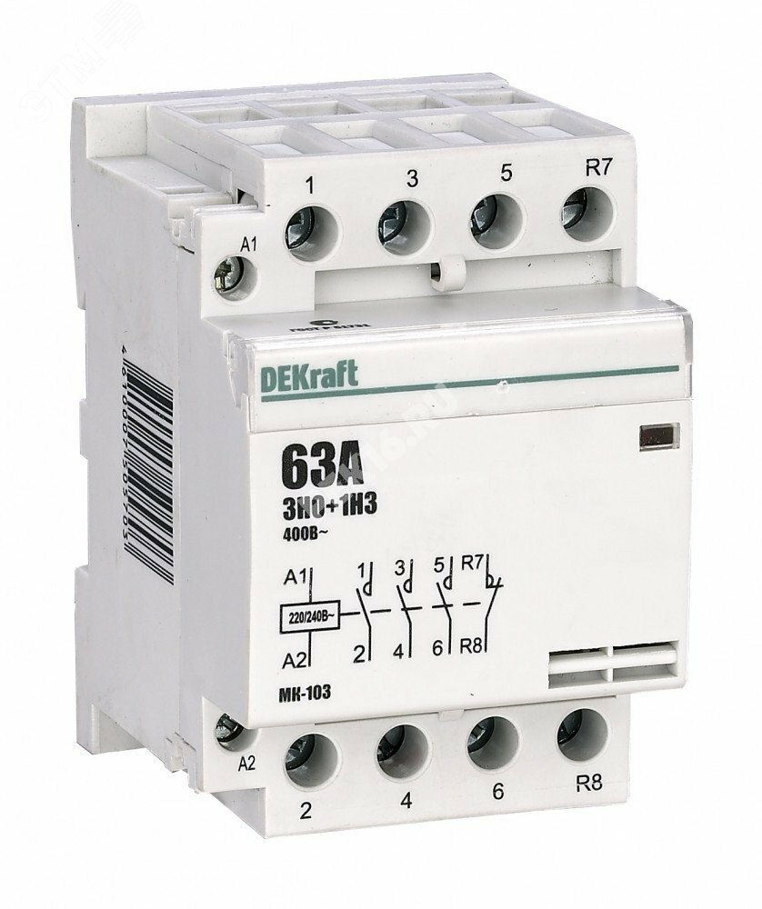 Купить Контактор модульный 3НО+1НЗ 40А 230В МК-103 в Казани Контактор модульный 3НО+1НЗ 40А 230В МК-103