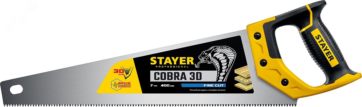 Ножовка по дереву Cobra 3D 400 мм