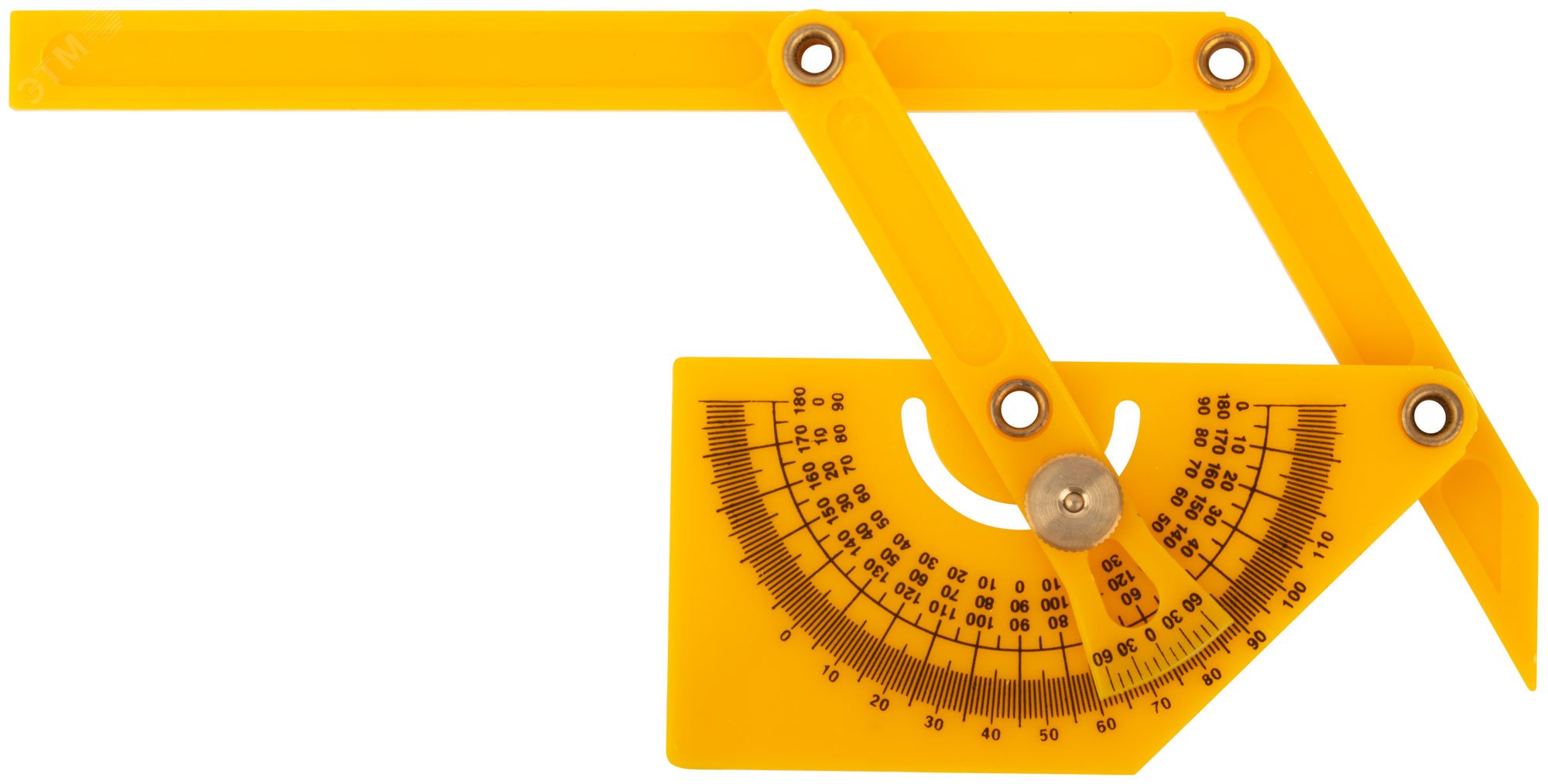 Угломер-квадрант 180 гр пластиковый 90×155 мм