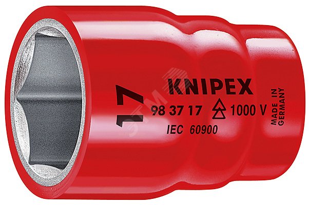 Головка торцевая VDE 1000V DR 3/8 шестигранная 19 мм диэлектрическая