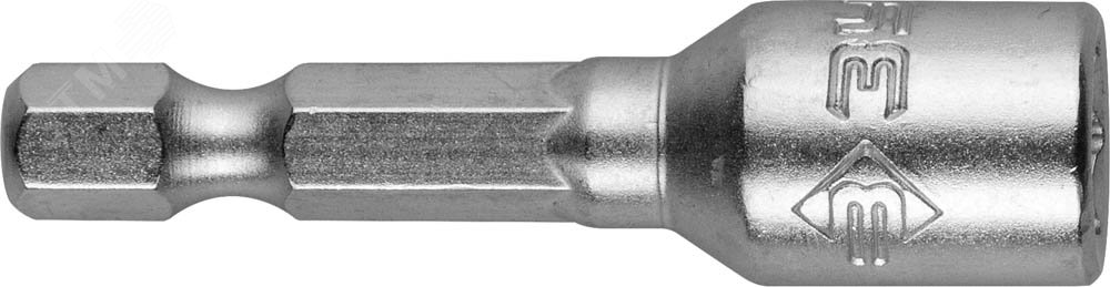 Биты »Мастер» с торцовой головкой, магнитные, Cr-V, тип хвостовика E 1/4», 6х45мм, 2шт