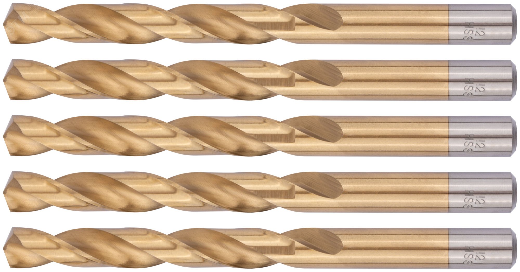 Сверла HSS по металлу, титановое покрытие 12.0 мм (5 шт)