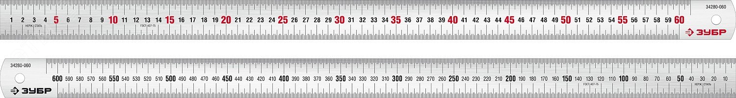 Линейка Про-60, усиленная нержавеющая 0.60 м, Профессионал