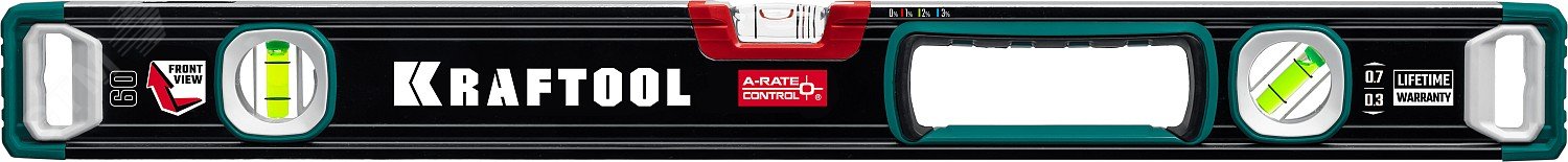 Уровень сверхпрочный с зеркальным глазком A-RATE CONTROL 600 мм