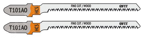 Полотна по дереву, HCS, остроконечные зубья, 82/56/1,4 мм (Т101AO),2 шт.