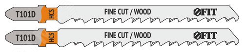 Полотна по дереву, HCS, шлифованные под свободным углом зубья, 100/74/4 мм (T101D), 2 шт.
