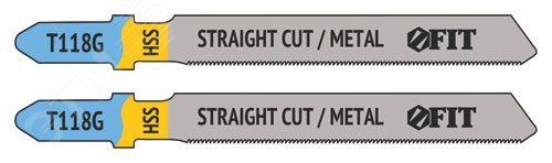 Полотна по металлу, HSS, фрезерованные, волнистые зубья, 76/51/0,7 мм (Т118G), 2 шт.