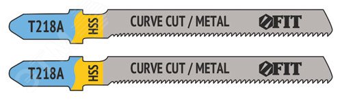 Полотна по металлу, HSS, фрезерованные, волнистые зубья, 76/51/1,1 мм (T218A), 2 шт.