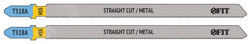 Полотна по металлу, HSS, фрезерованные, волнистые зубья, 132/106/1,2 мм (T318A), 2 шт.