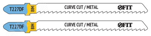 Полотна по металлу, полимерным и эпоксидным материалам, HSS, фрезеров. зубья, 100/74/3 мм (T227DF), 2 шт.