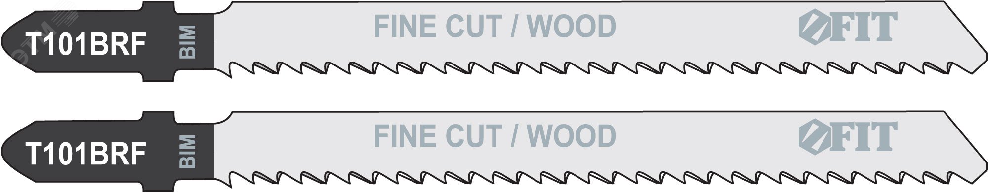 Полотна по дереву, Bimetal, шлифованные под свободным углом, реверс. зубья, 100/74/2.5 мм (T101BRF), 2 шт