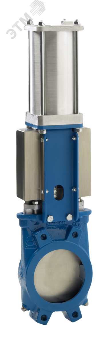 Затвор шиберный (нож) EX-01-125-D/A-E DN 125 PN 10 м/ф EPDM пневмопривод двойного действия