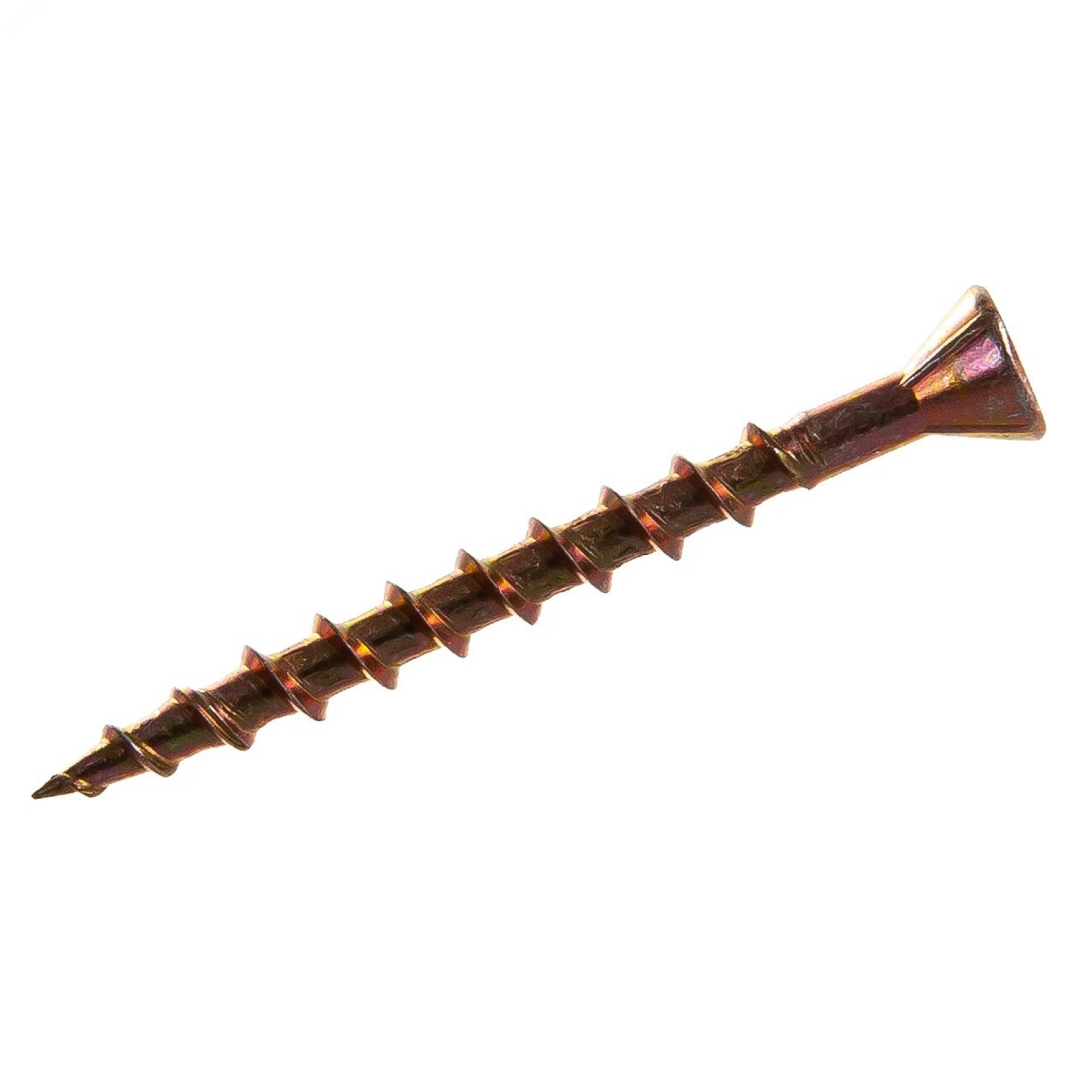 Саморез по дереву HOBAU 4.2×45 финишный потайная голова желтопассивированный (45 шт.)
