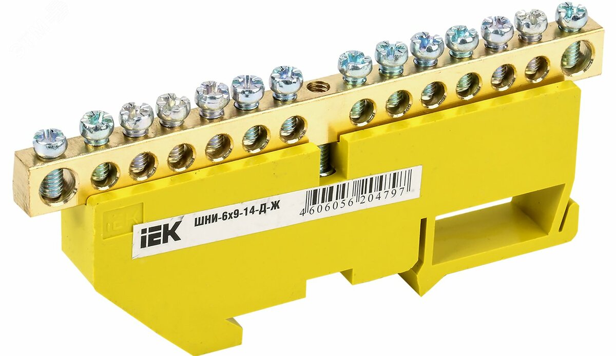 Купить Шина PE земля на DIN-изоляторах ШНИ-6х9-14-Д-Ж в Казани Шина PE земля на DIN-изоляторах ШНИ-6х9-14-Д-Ж