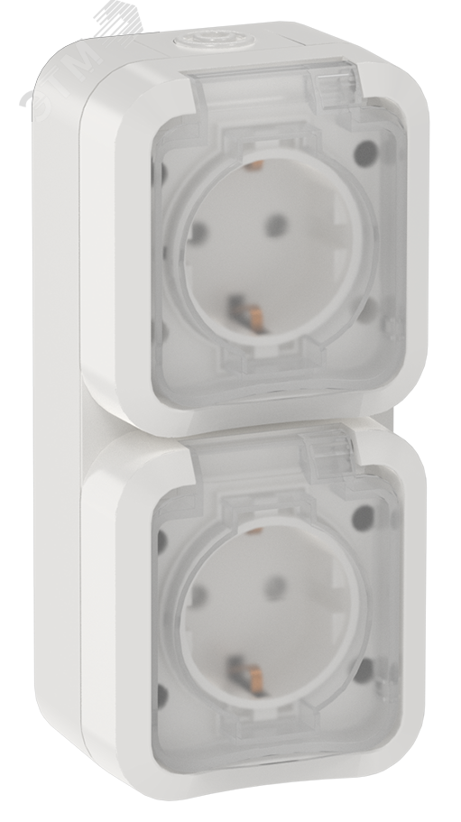 TORS Розетка 2-местная вертикальная 16А IP55 TS332 белый IEK