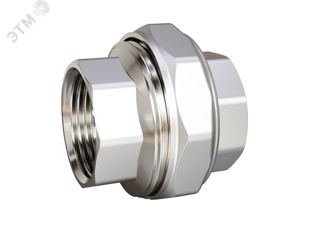 Муфта разъемная (американка) DZ25 (1′) ВР/ВР латунь никель