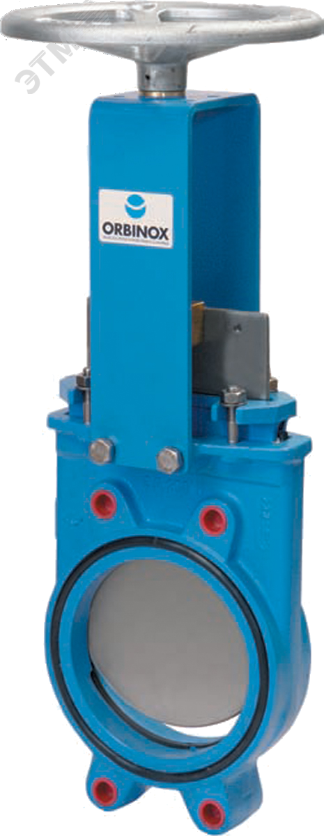Затвор шиберный (нож) EB-01-150-HW(N)-E DN 150 PN 10 м/ф EPDM штурвал