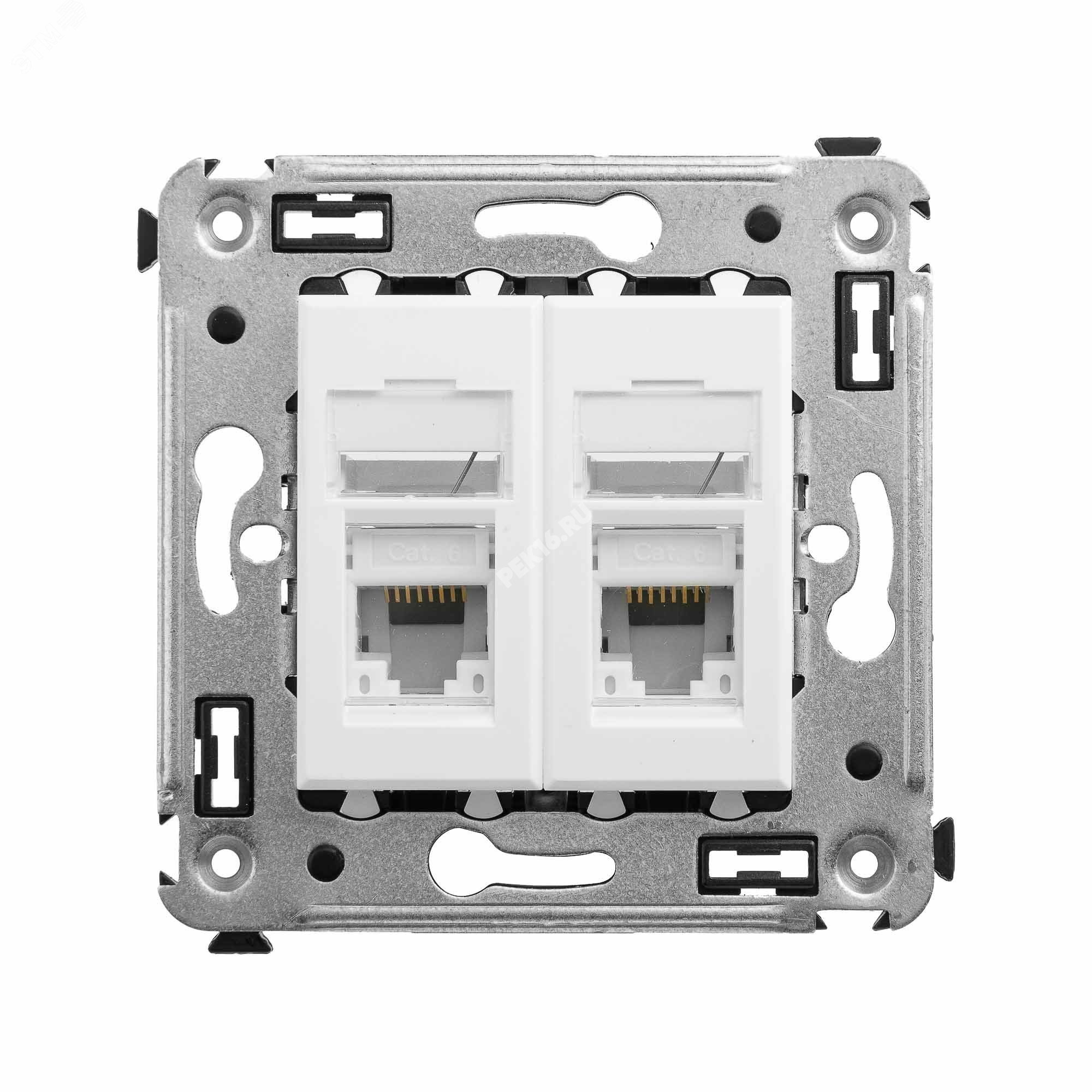 Avanti Розетка RJ-45 в стену, кат.6 двойная, Белое облако