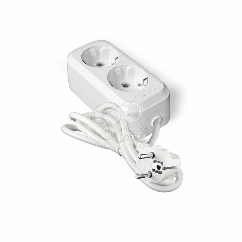 Купить Удлинитель бытовой 2х2м с заземлением 16А в Казани Удлинитель бытовой 2х2м с заземлением 16А