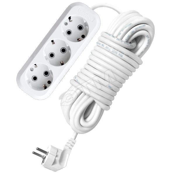 Купить Удлинитель бытовой 3х10м с заземлением 10А АВС-пластик E-303 в Казани Удлинитель бытовой 3х10м с заземлением 10А АВС-пластик E-303