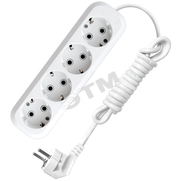 Купить Удлинитель бытовой 4х3м с заземлением 16А АВС-пластик в Казани Удлинитель бытовой 4х3м с заземлением 16А АВС-пластик