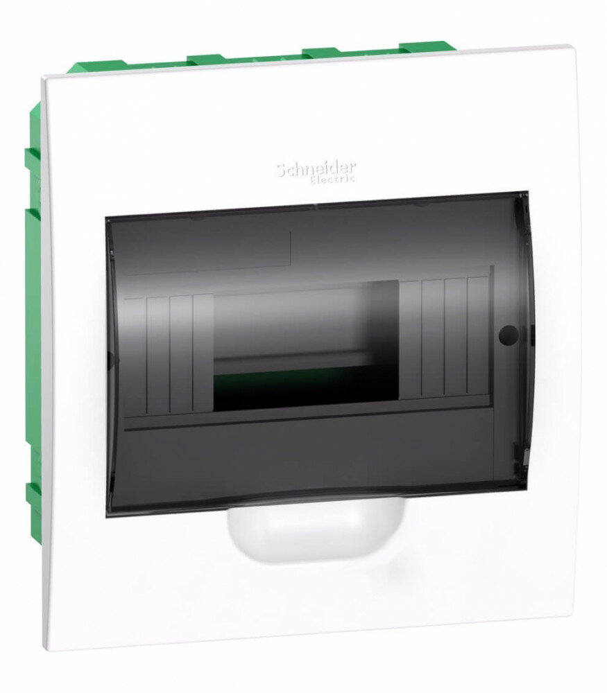 Купить Щит распределительный встраиваемый белый дверь прозрачная на 8 модулей IP40 Easy9 в Казани Щит распределительный встраиваемый белый дверь прозрачная на 8 модулей IP40 Easy9