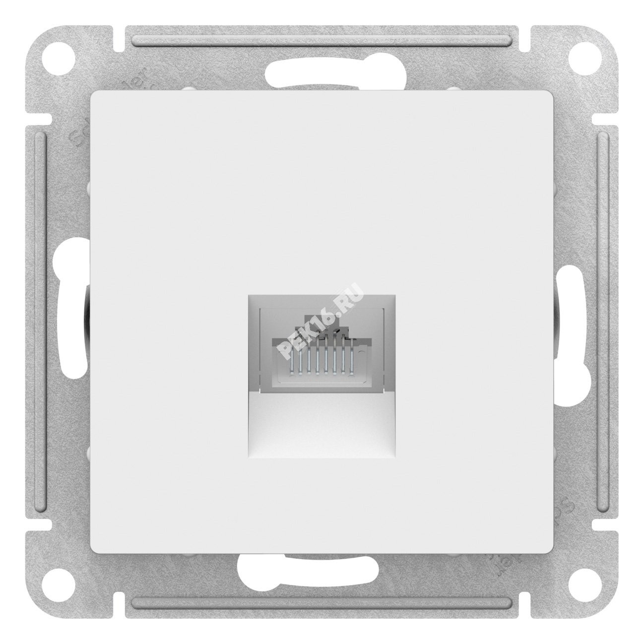 Розетка ATLASDESIGN компьютерная RJ45 механизм белый