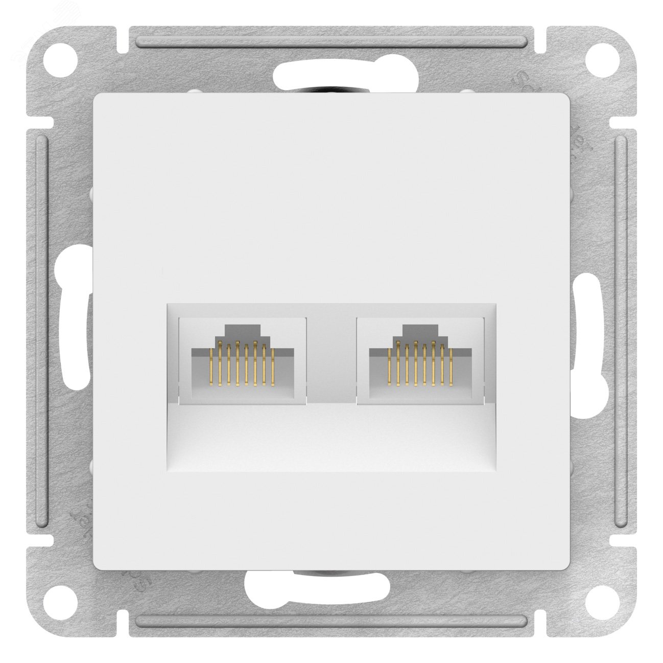 ATLASDESIGN РОЗЕТКА двойная компьютерная RJ45+RJ45, кат.5Е, механизм, ЛОТОС