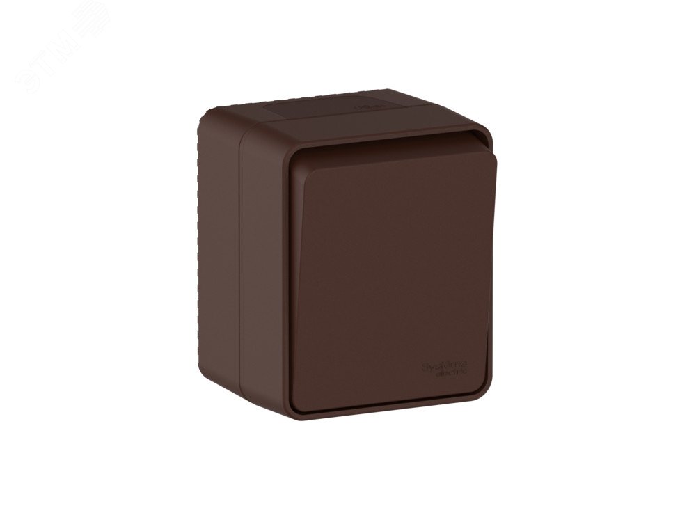 AtlasDesign PROFI IP54 О/У 1-клавишный ВЫКЛЮЧАТЕЛЬ с самовозвратом 10 АХ, КОРИЧНЕВЫЙ