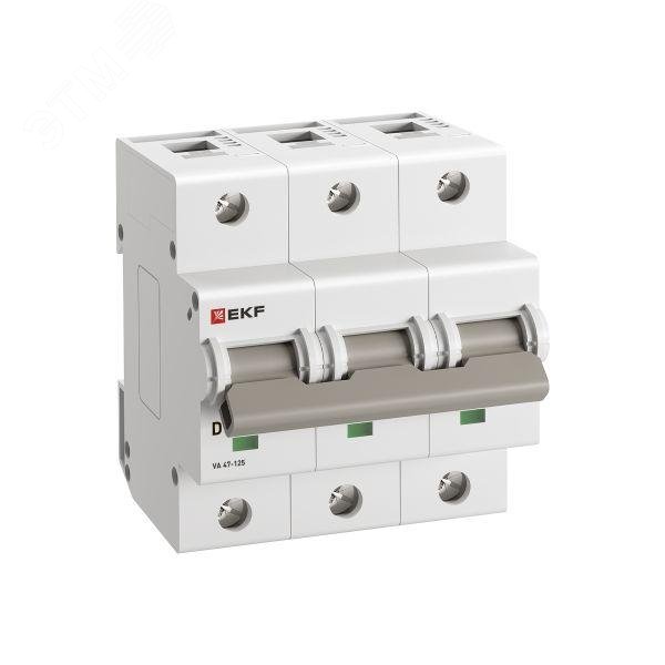 Автоматический выключатель ВА 47-125 3P 16А (D) 15кА PROXIMA EKF