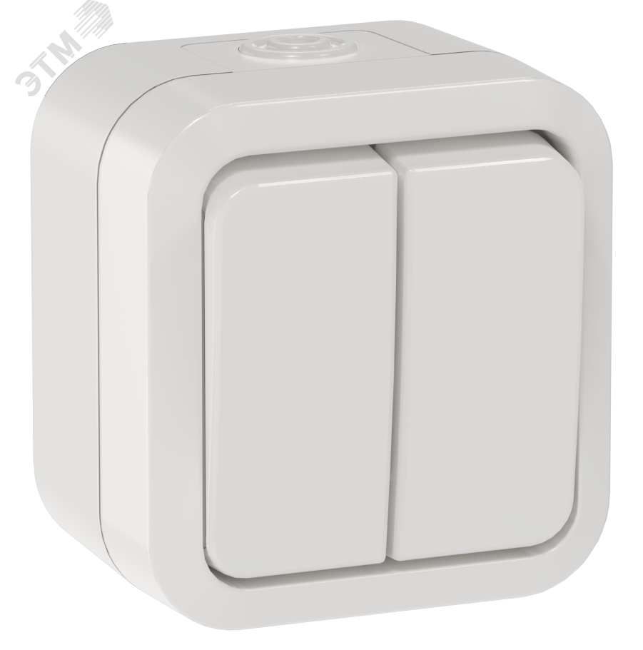 TORS Выключатель двухклавишный 10А IP55 TS305 белый IEK
