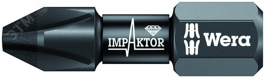 Бита ударная 851/1 IMP DC Impaktor PH алмазное покрытие хвостовик 1/4 C 6.3 PH 1 x 25 мм