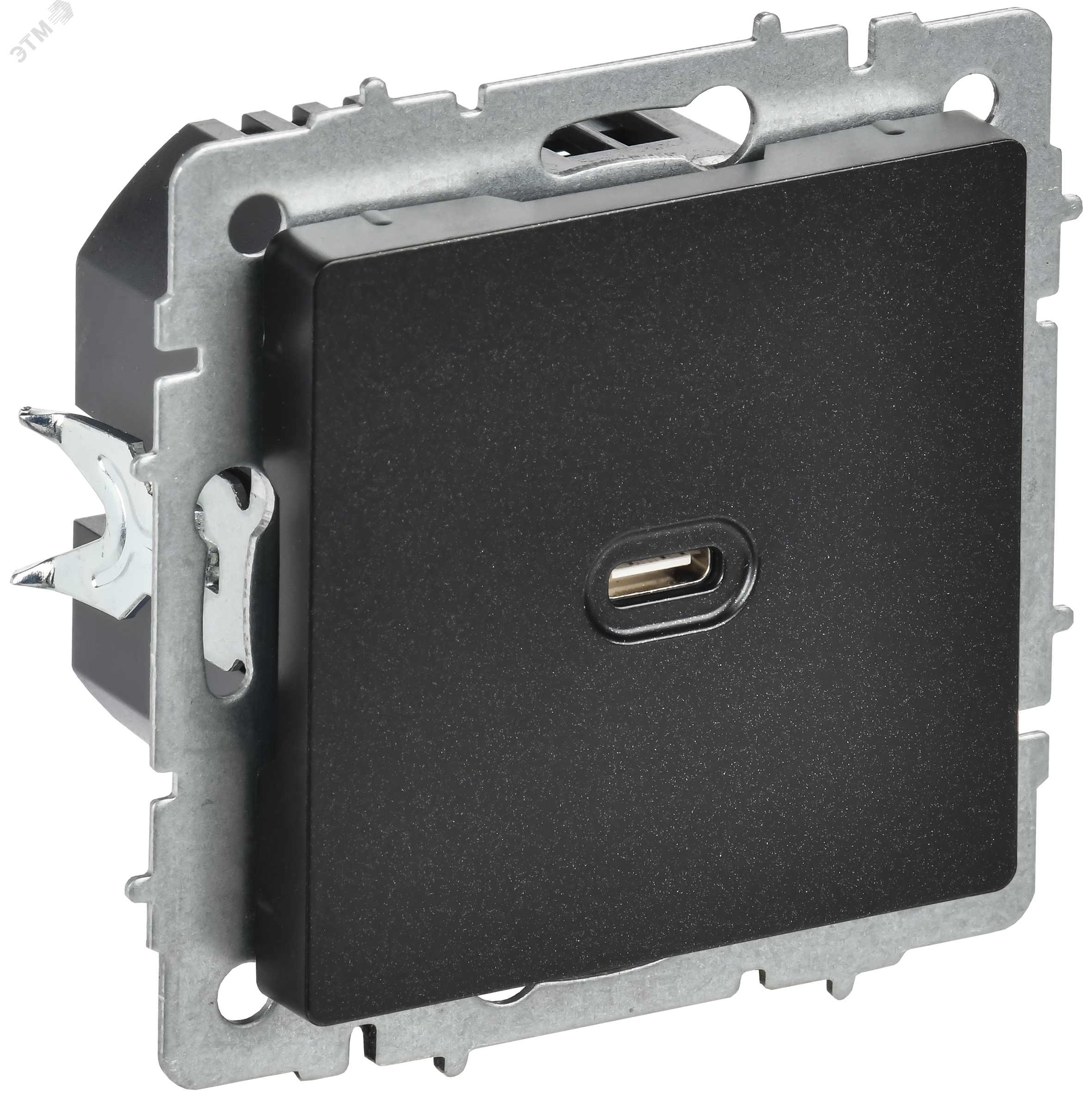 BRITE Розетка USB C 65Вт высокоскоростная зарядка РЮ12-1-БрЧ черный IEK