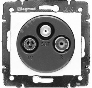 Розетка TV-FM-SAT тип звезда белый VALENA DIY