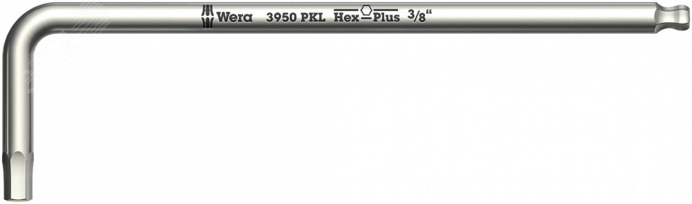 Ключ Г-образный 3950 PKL нержавеющая сталь с шаром 3/8 x 224 мм