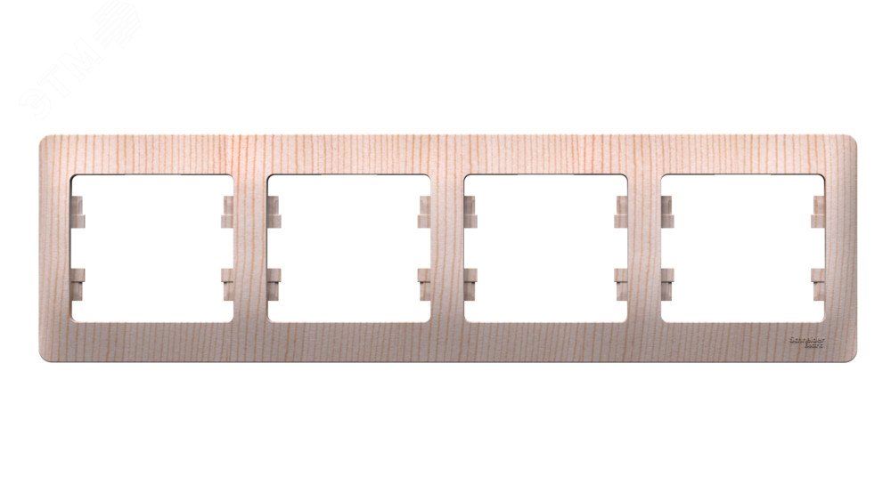 GLOSSA 4-постовая рамка, горизонтальная, сосна