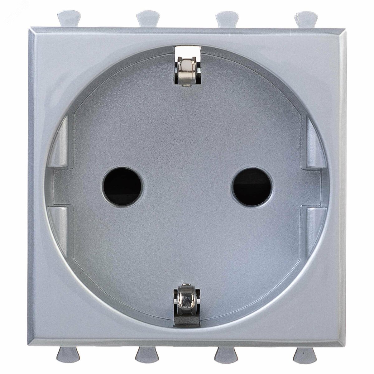 Купить Avanti Розетка модульная 2P+E с з/ш Закаленная сталь 2 модуля в Казани Avanti Розетка модульная 2P+E с з/ш Закаленная сталь 2 модуля