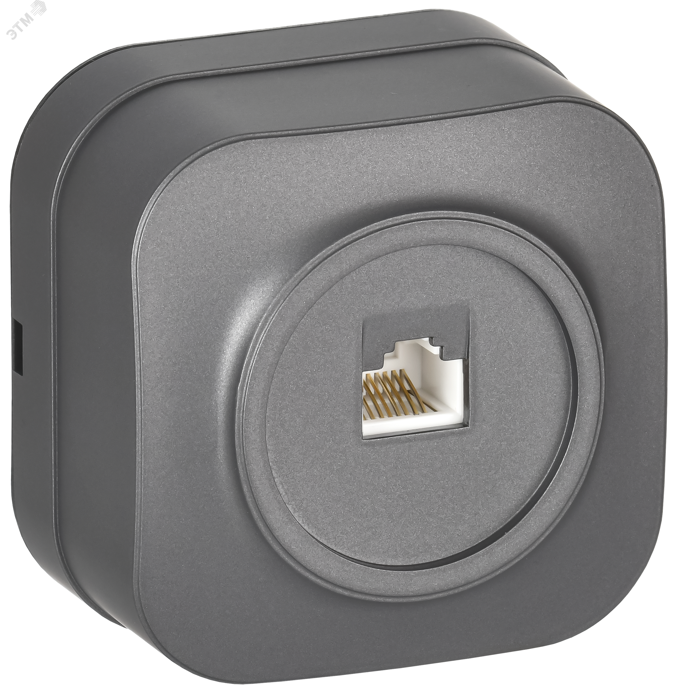 GLORY Розетка для открытой установки компьютерная RJ45 кат.5E РК10-ХСм сталь матовый IEK