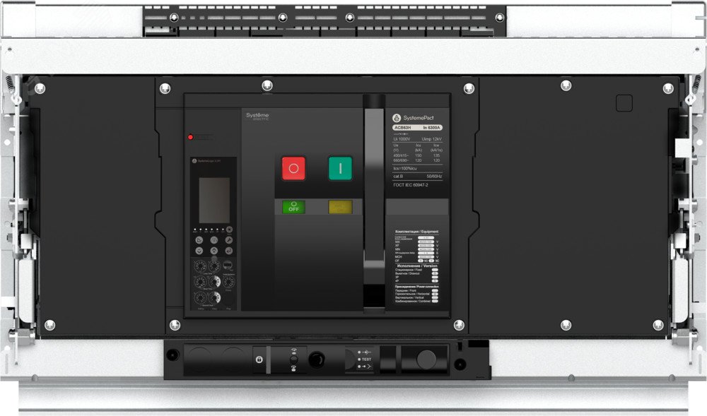 ВОЗДУШНЫЙ АВТ.ВЫКЛ.SYSTEMEPACT ACB63H 6300A 3P 6.0H ВЫК,ВП MCH+MX+XF AC230V