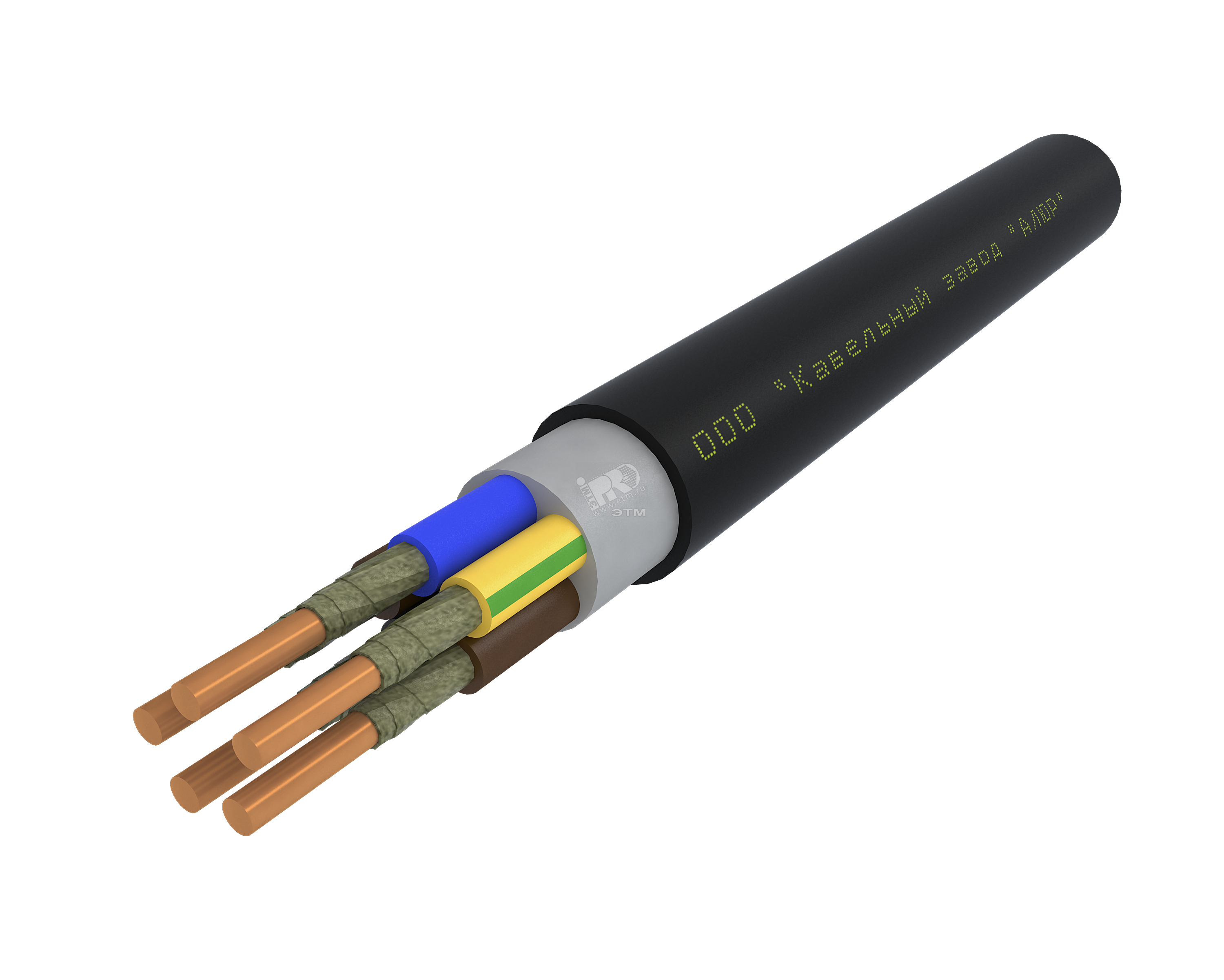 Кабель силовой ВВГнг(А)-FRLSLTx 5х16 ок(N.PE)-0.66 черный барабан