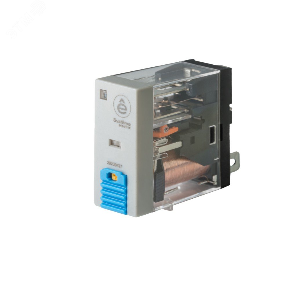 Реле 8A 2CO 110VDC тест кнопка LED