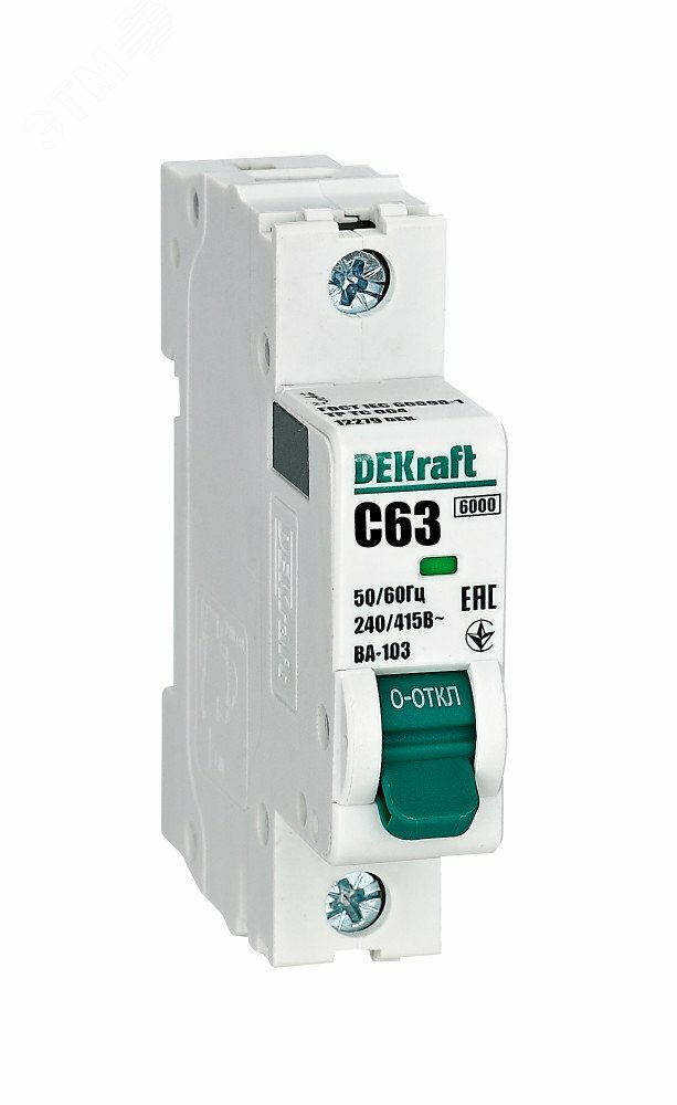 Купить Выключатель автоматический 1Р 63А х-ка C ВА-103 6кА в Казани Выключатель автоматический 1Р 63А х-ка C ВА-103 6кА