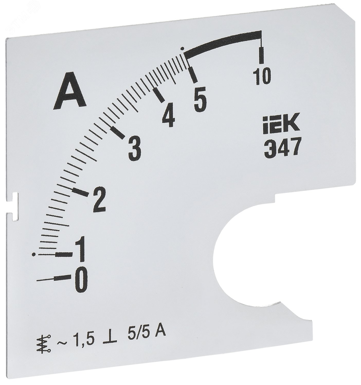 Шкала сменная для амперметра Э47 5/5А класс точности 1,5 72х72мм