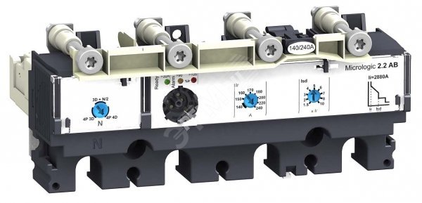 Выключатель автоматический четырехполюсный для NSX100-250 4П 100A расцепитель MICROLOGIC 2.2 AB